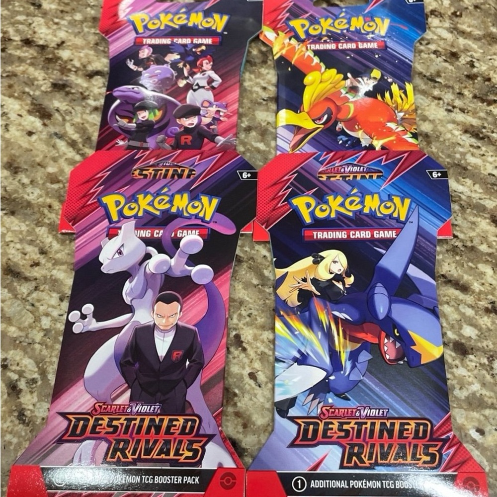 Pokemon Scarlet & Violet Destined Rivals Booster Packs - Red and Blue
